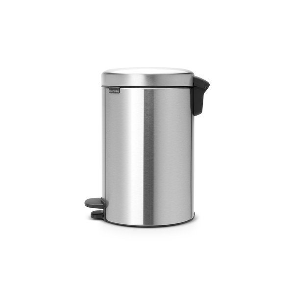 Cestino per la spazzatura color argento opaco in acciaio con pedale 12 l NewIcon – Brabantia-image-1