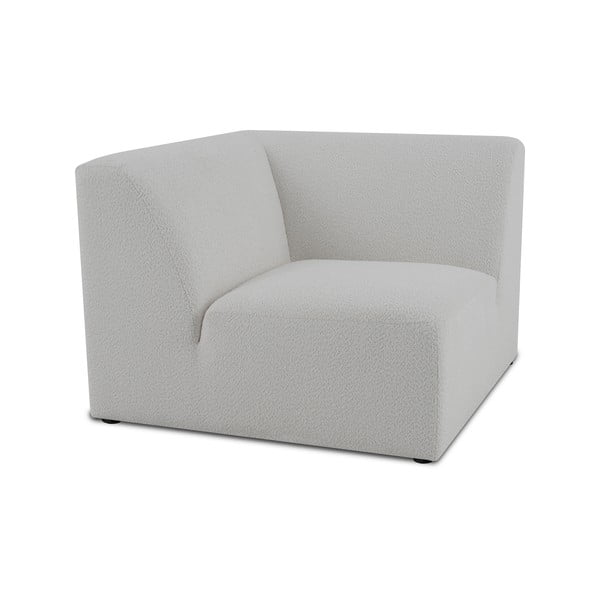 Modulo divano bianco in tessuto bouclé (variabile) Roxy - Scandic-image-1