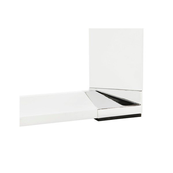 Tavolo da lavoro bianco con piano in vetro Warner - Kokoon-image-4