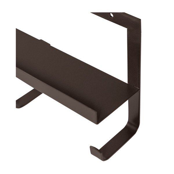 Attaccapanni da parete marrone scuro con scaffale 50 cm Quinn – WOOOD-image-2