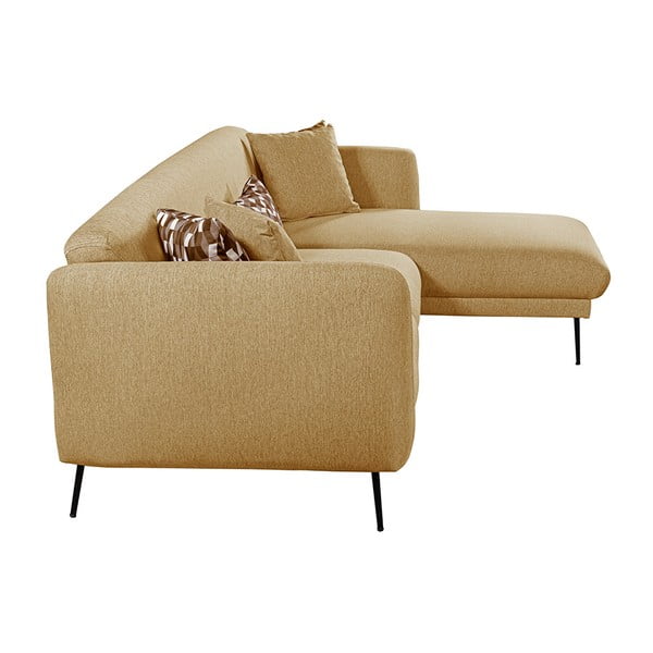 Divano angolare allungabile giallo, angolo destro Madrid - Pandia Home-image-4