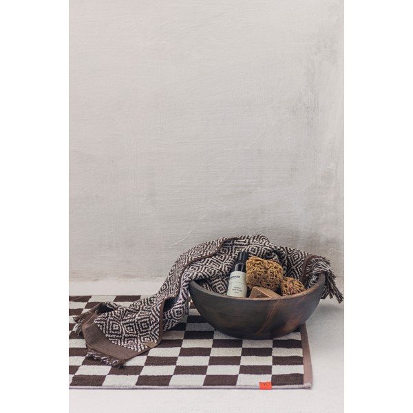 Tappetino da bagno in cotone organico marrone 50x80 cm Retro - Mette Ditmer Denmark-image-2