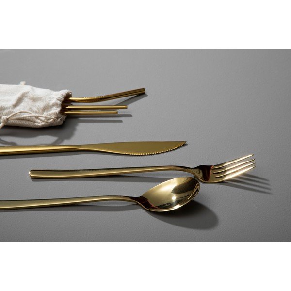 Posate in acciaio inox color oro 6 pezzi Mimo - Premier Housewares-image-2