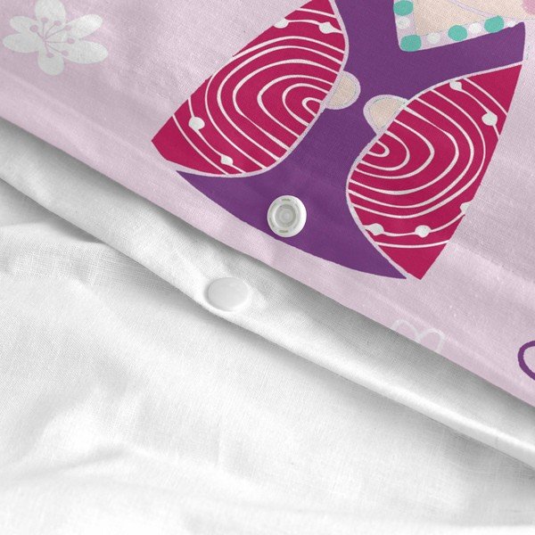 Biancheria da letto in cotone per bambini , 115 x 145 cm Cherry Blossom - Moshi Moshi-image-4