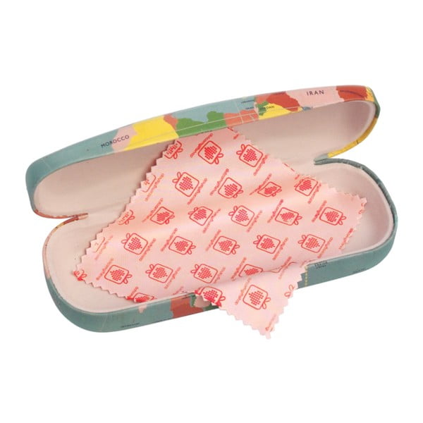 Custodia per occhiali con panno per la pulizia World Map - Rex London-image-2