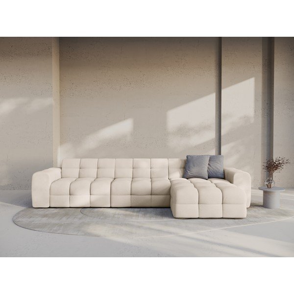 Divano angolare beige (con penisola a destra/con chaise lounge) Kendal – Micadoni -image-4