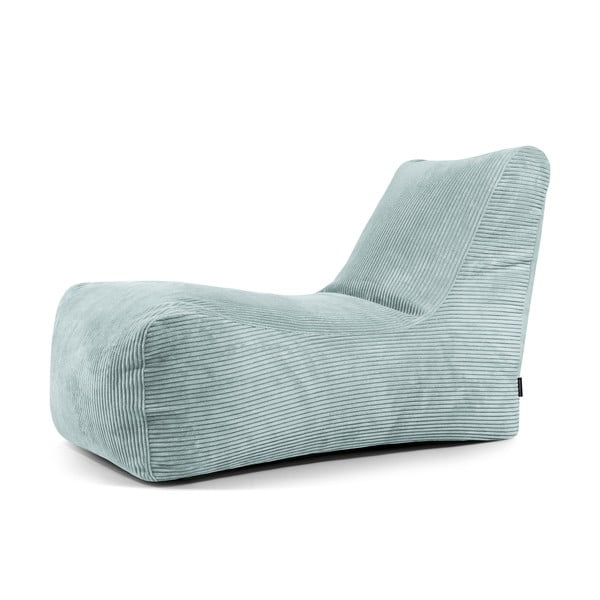 Puof a sacco color menta con rivestimento in velluto a coste Lounge – SLOWDOWN