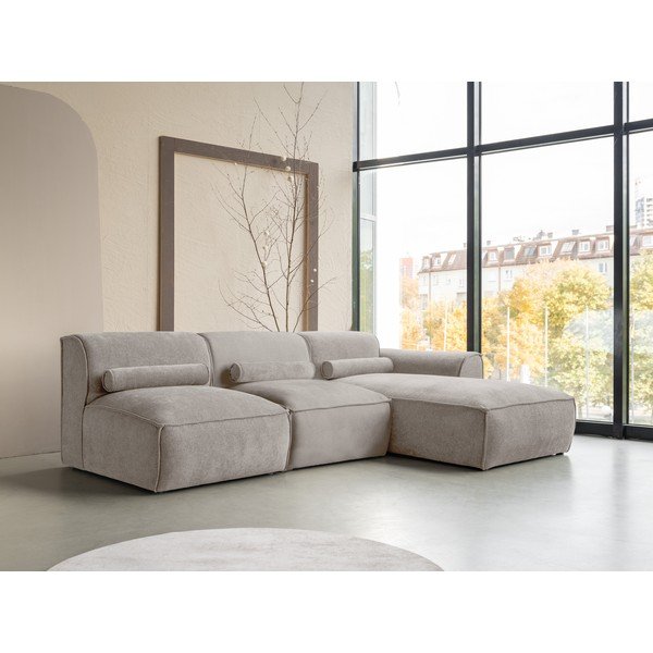 Divano angolare componibile beige (con penisola a destra) Flex Felix – Miuform-image-3