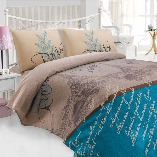 Povlečení Paris Blue/Brown, 200x230 cm