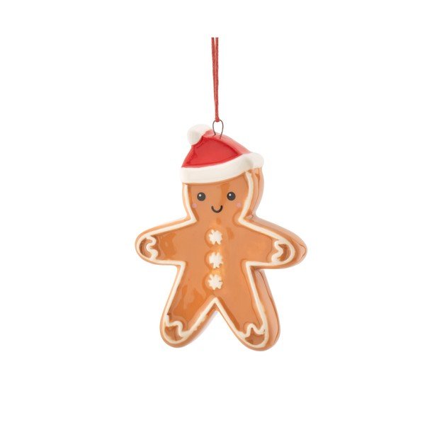 Decorazione per albero di natale in ceramica 6 cm Gingerbread – Sass & Belle