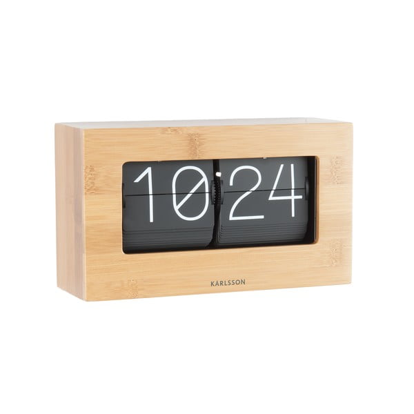 Orologio a ribalta in scatola Present Time marrone chiaro - Karlsson-image-3