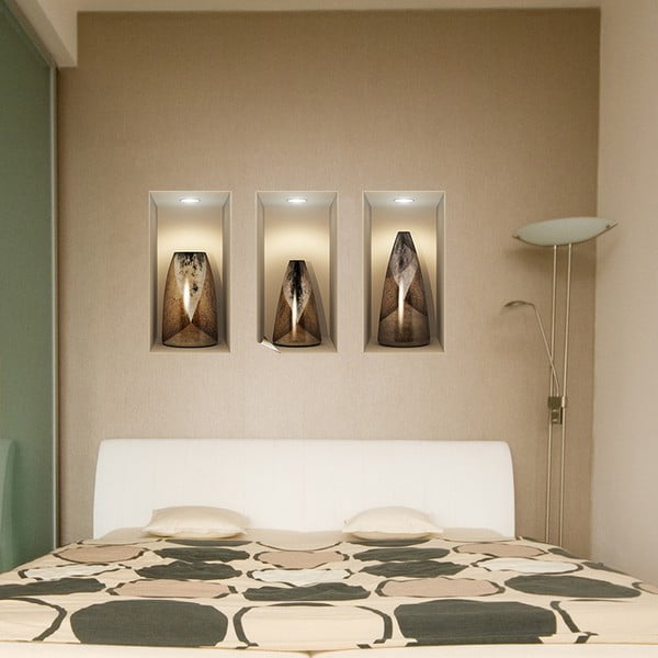 Set di 3 adesivi con vasi di legno effetto 3D - Ambiance-image-1