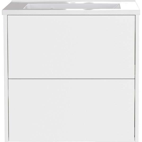 Mobile da lavabo bianco opaco da appendere 61x61 cm Bodera – Germania-image-2