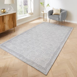 Tappeto in grigio chiaro lavabile 152x230 cm Deco Peacock – Catherine Lansfield