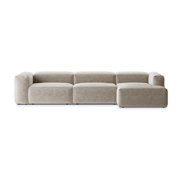 Divano angolare beige (con penisola a destra/con chaise lounge) Bergamo – Cosmopolitan Design