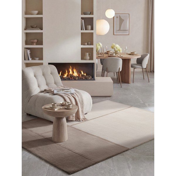 Tappeto marrone/color crema in misto lana 160x230 cm Presilda – Villeroy&Boch-image-1