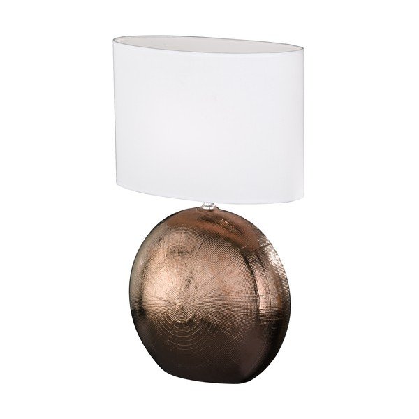 Lampada da tavolo bianco-marrone, altezza 53 cm Foro - Fischer & Honsel