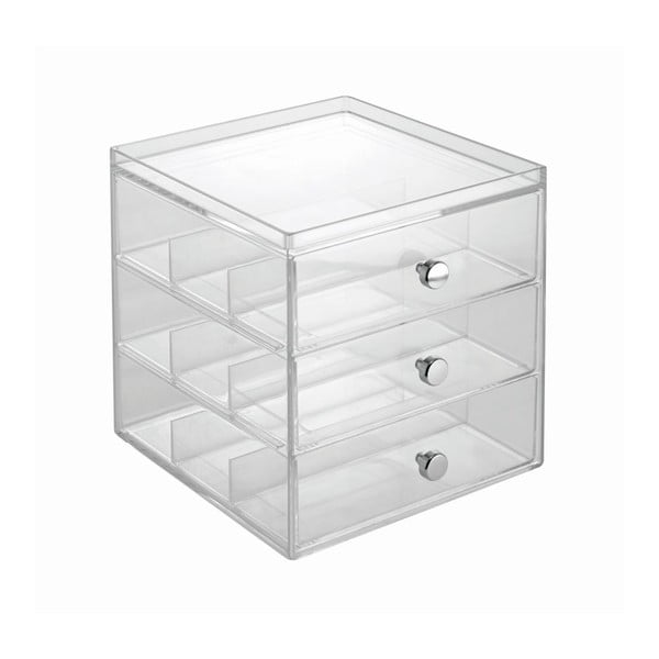 Organizzatore trasparente con 3 cassetti per bicchieri - iDesign