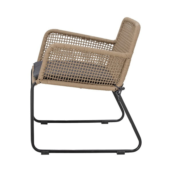 Poltrona da giardino grigia e beige Mundo - Bloomingville-image-2