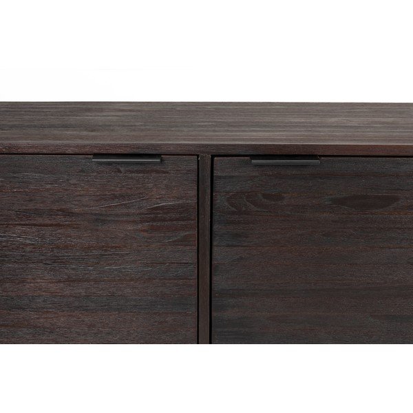 Cassettiera bassa marrone in teak 140x55 cm Webster - White Label-image-3