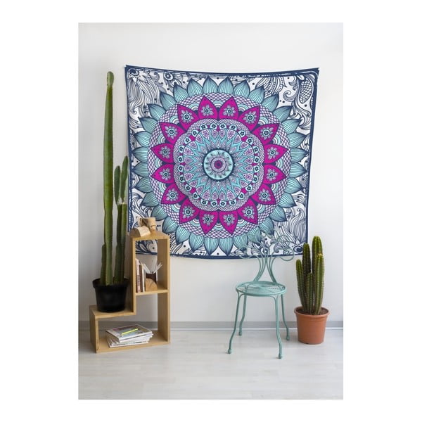 Arazzo 140x140 cm Blue Dreamcatcher - Really Nice Things-image-1