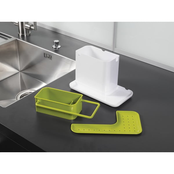 Porta detersivi da cucina bianco e verde Caddy Sink Tidy - Joseph Joseph-image-3