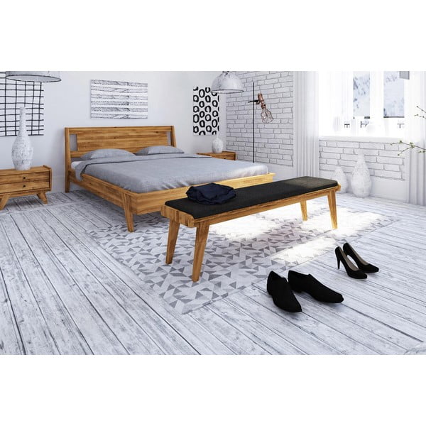 Panchina in rovere con seduta grigia Retro - The Beds-image-4