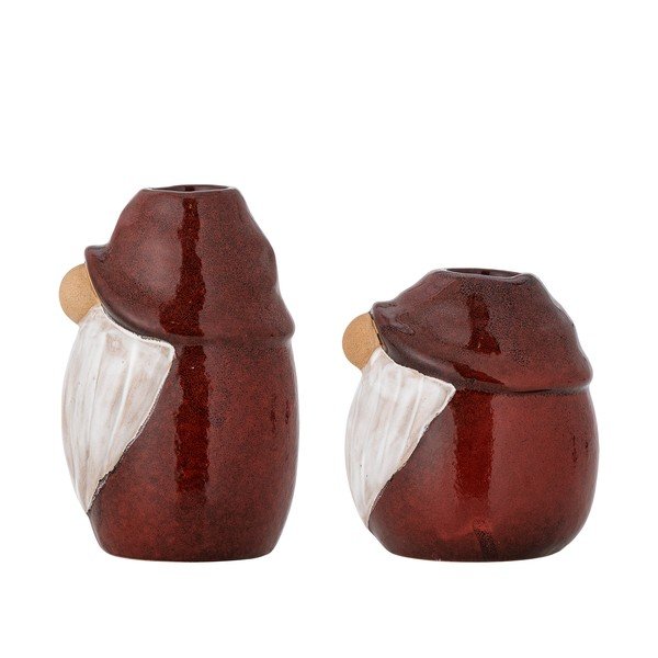 Portacandele in set in gres 2 pz Lyda – Bloomingville-image-2