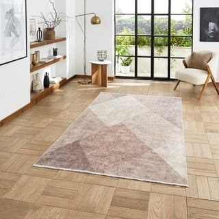 Runner in misto cotone lavabile 60x170 cm, marrone chiaro Whisper - Think Rugs