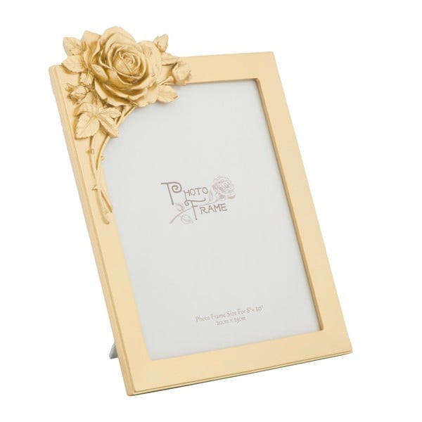 Portafoto giallo in cornice di resina Glam Rose, 20 x 25 cm - Mauro Ferretti-image-3