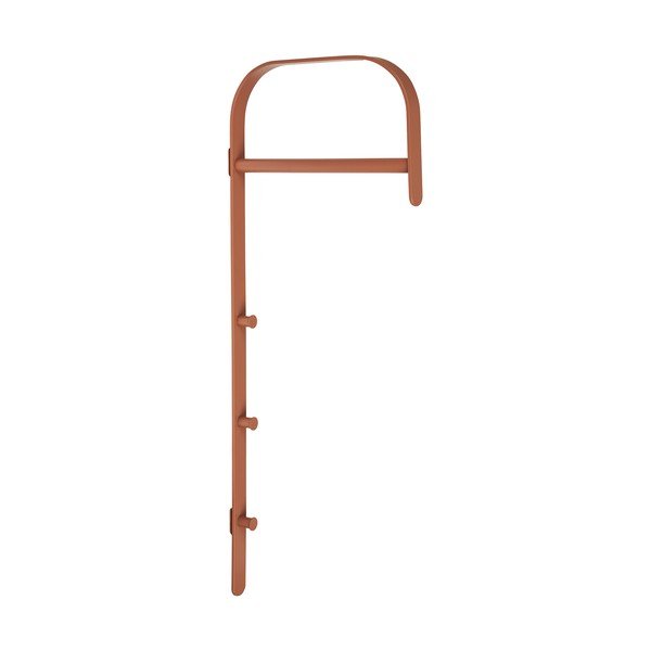 Stand appendiabiti marrone cognac in metallo da parete 30x80x3 cm Gresto – House Nordic