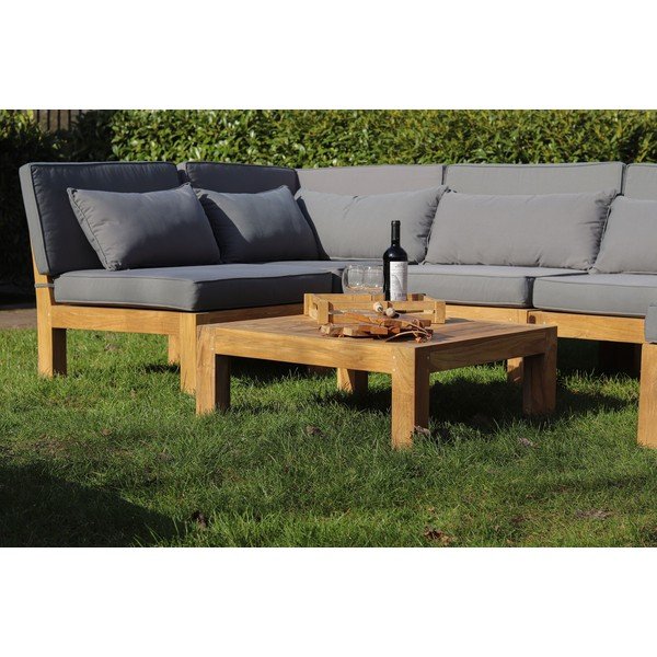 Set da giardino in teak grigio per 6 persone Aruba - HSM collection-image-3