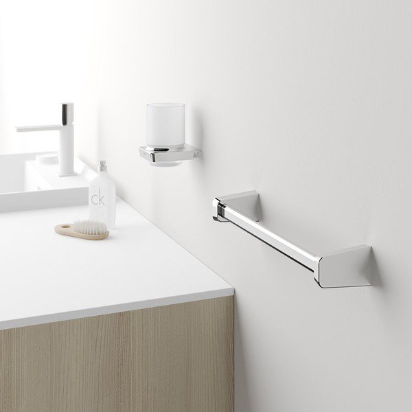 Portasciugamani in ottone color argento, larghezza 55 cm Zen - Sapho-image-1