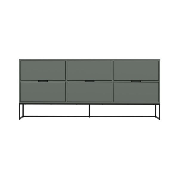 Cassettiera bassa grigio-verde 176x76 cm Lipp - Tenzo