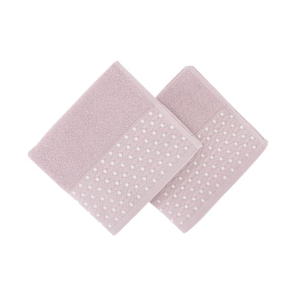 Set di 2 asciugamani rosa antico Ulla - Soft Kiss