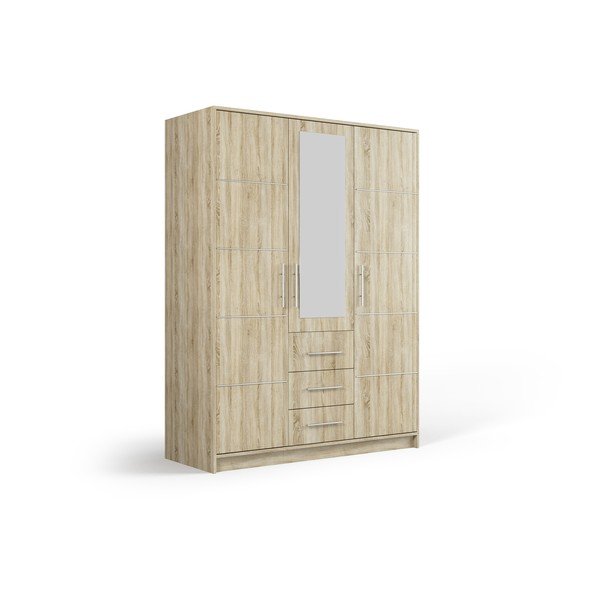 Armadio in rovere con specchio 147x200 cm Derry - Cosmopolitan Design-image-2