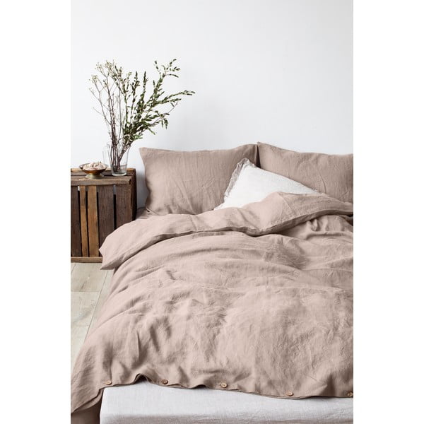 Federa di lino marrone chiaro , 70 x 90 cm Portobello - Linen Tales-image-1