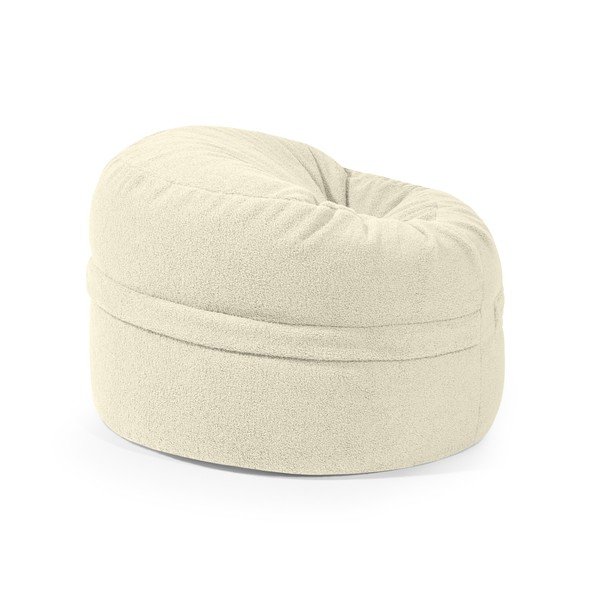 Pouf a sacco per bambini grigio chiaro con rivestimento in bouclé Roll 80 – SLOWDOWN-image-2