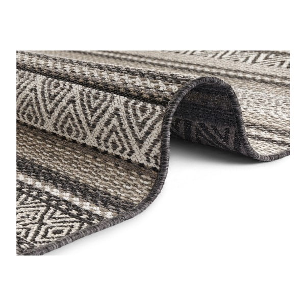 Černo-hnědý koberec vhodný i na ven Elle Decoration Bloom Rodez, 80 x 150 cm-image-2