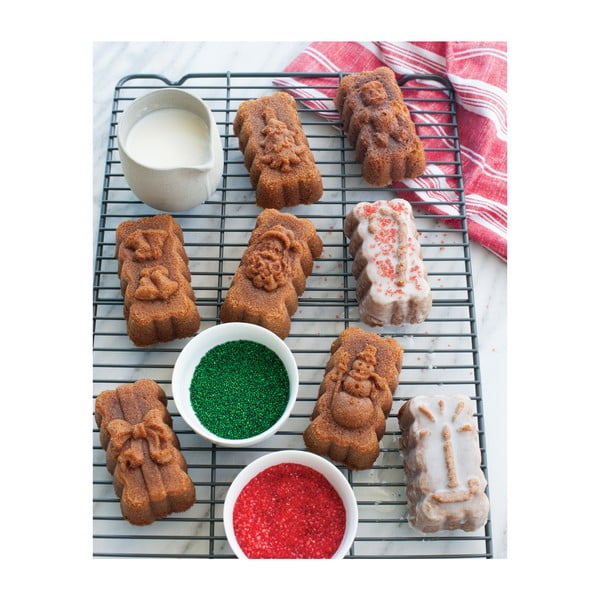 8 stampi per biscotti di pasta frolla in argento di Natale, 1,4 l - Nordic Ware-image-1