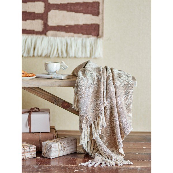 Coperta marrone chiaro 130x160 cm Gabriela – Bloomingville-image-1