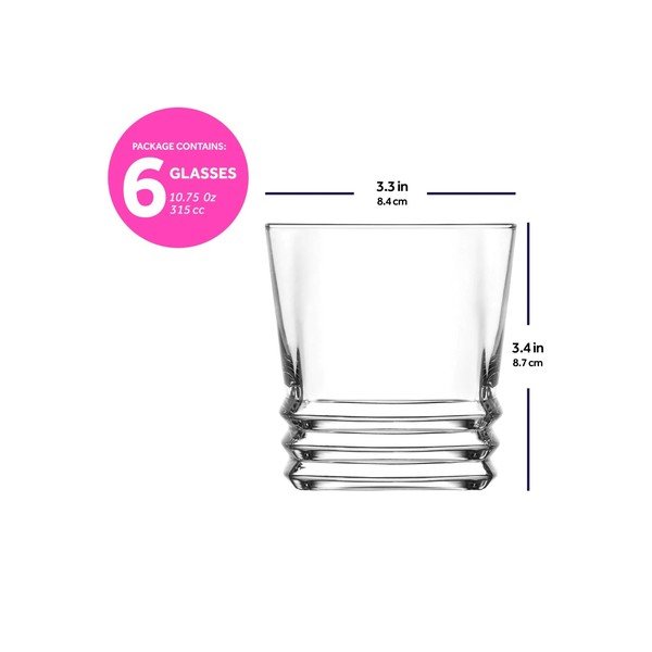 Set di 6 bicchieri da whisky 315 ml - Hermia-image-4