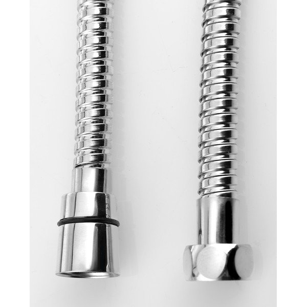 Tubo doccia in acciaio inox in argento lucido Powerflex - Sapho-image-1
