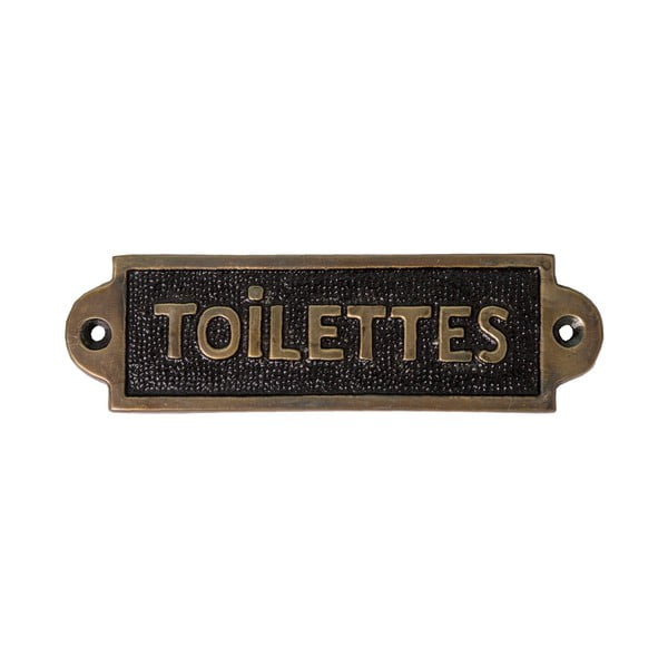 Insegna in metallo 15x4,5 cm Toilettes - Antic Line