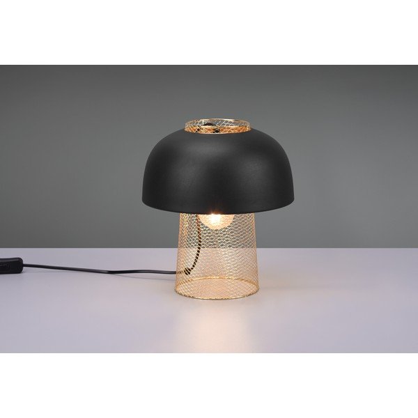 Lampada da tavolo nera opaca in metallo (altezza totale 28 cm) Punch – Reality-image-1