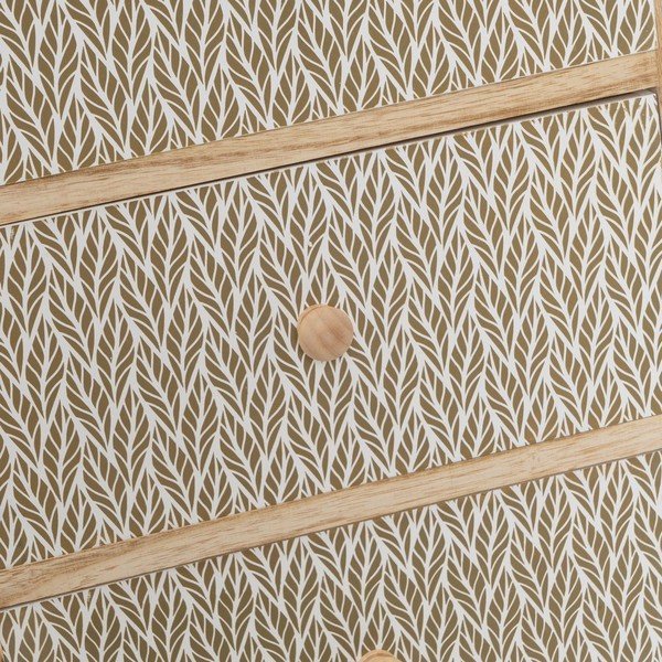 Cassettiera alta in legno massiccio di pavlovnia in colore naturale 40x73 cm - Casa Selección-image-4