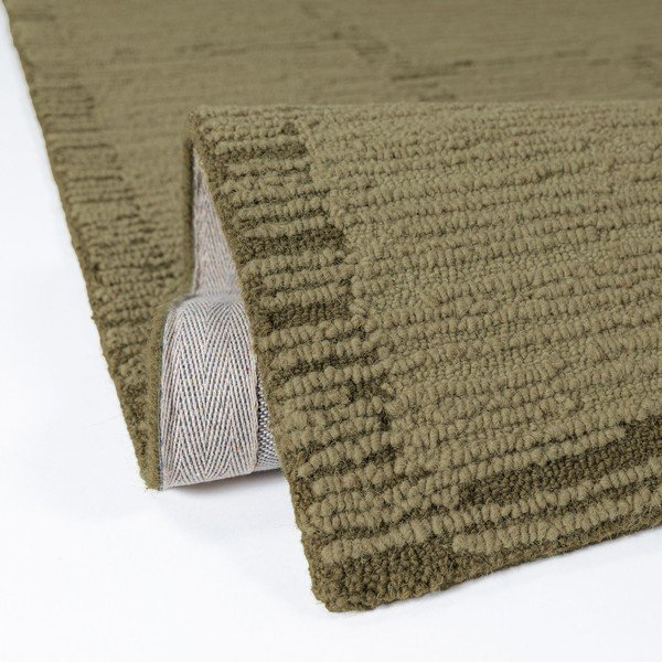 Tappeto verde in lana tessuto a mano 200x290 cm Harris Modula Wool – Flair Rugs-image-2