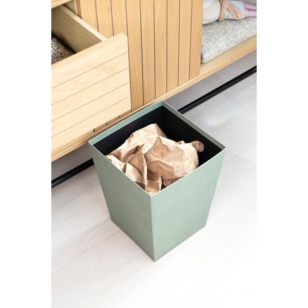 Cestino per la spazzatura color foglia di tè Sofia Canvas Paper Laminate – Bigso-image-2