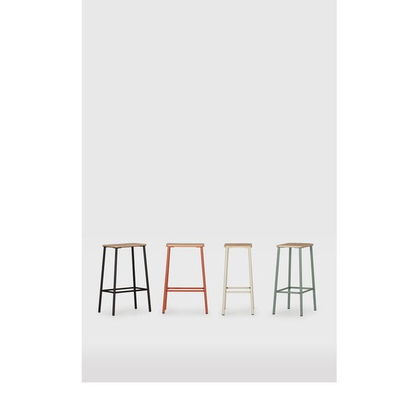 Set di sedie da bar color mattone 2 pz (altezza della seduta 65 cm) Abba – Marckeric-image-1