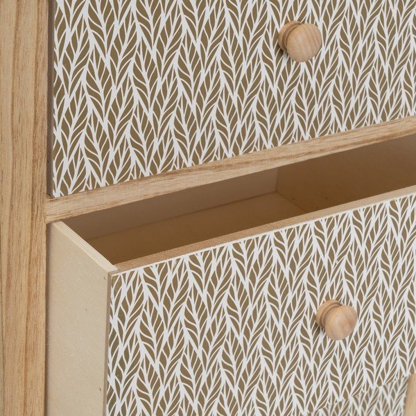 Cassettiera alta in legno massiccio di pavlovnia in colore naturale 40x73 cm - Casa Selección-image-1